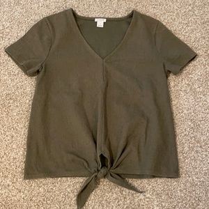 J crew front tie top
